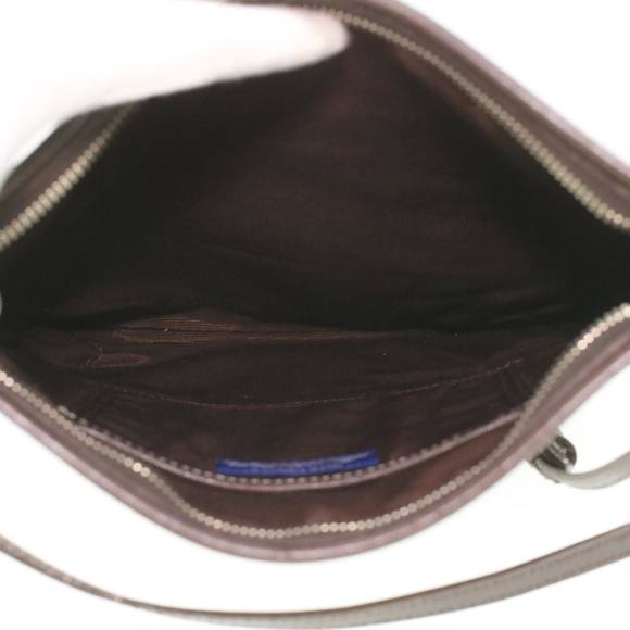 BURBERRY Nova Check Shoulder Bag Nylon Brown Auth ac1710 - Picture 10 of 16